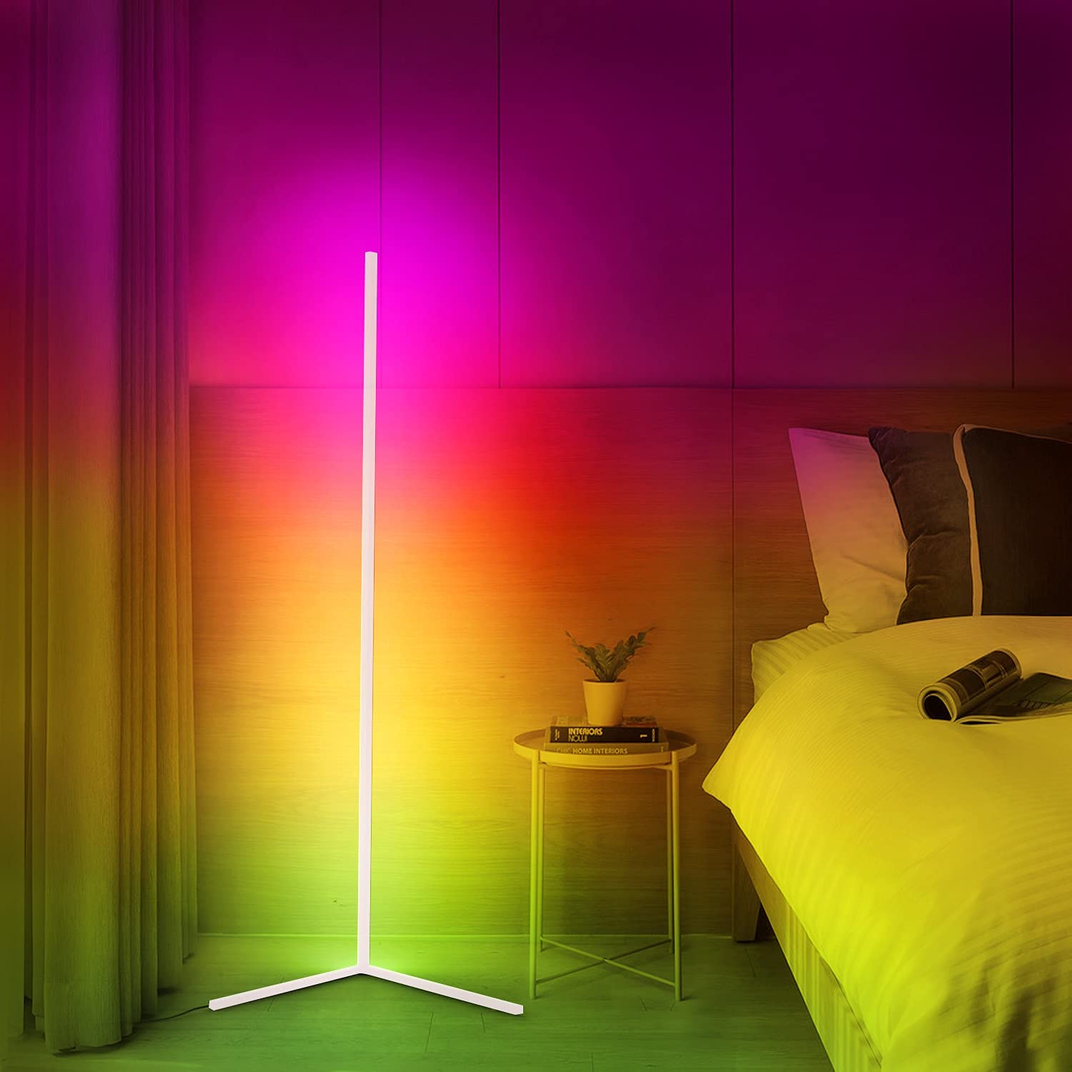 LuminaNova Corner Floor Lamp For Tight Corners Home Use