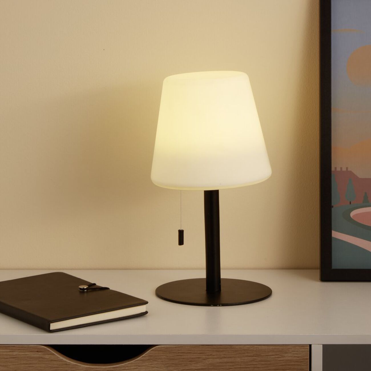 LumaNova Cordless LED Table Lamp Dimmable Waterproof