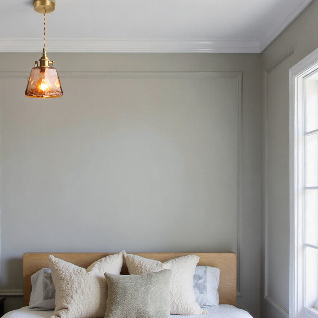 Anakre - Amber Glass Pendant Lamp – Warm Light & Stylish Design
