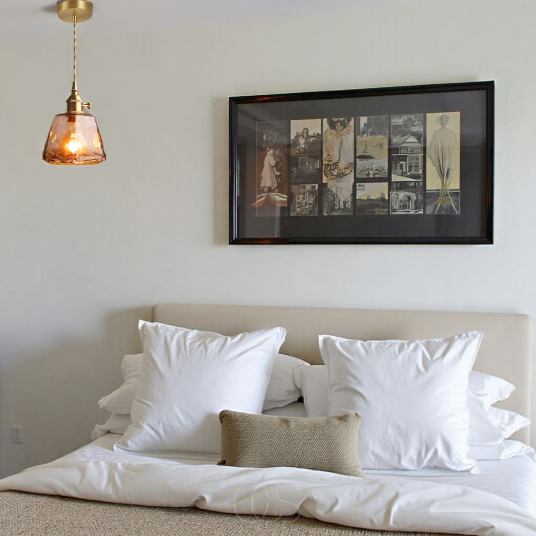Anakre - Amber Glass Pendant Lamp – Warm Light & Stylish Design
