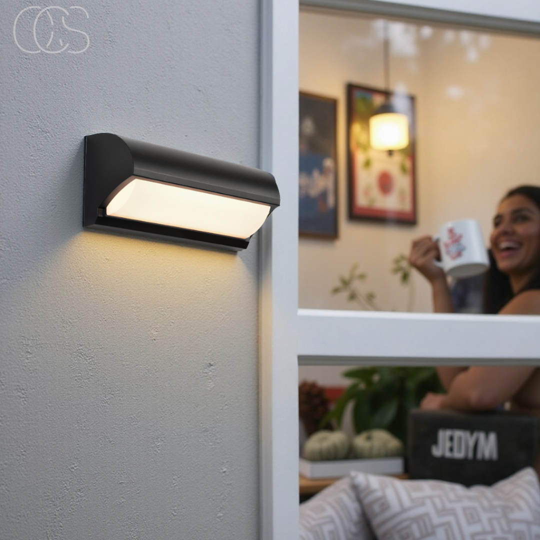 Anakre - Black LED Outdoor Wall Light