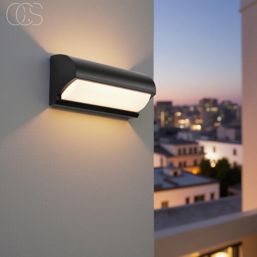 Anakre - Black LED Outdoor Wall Light