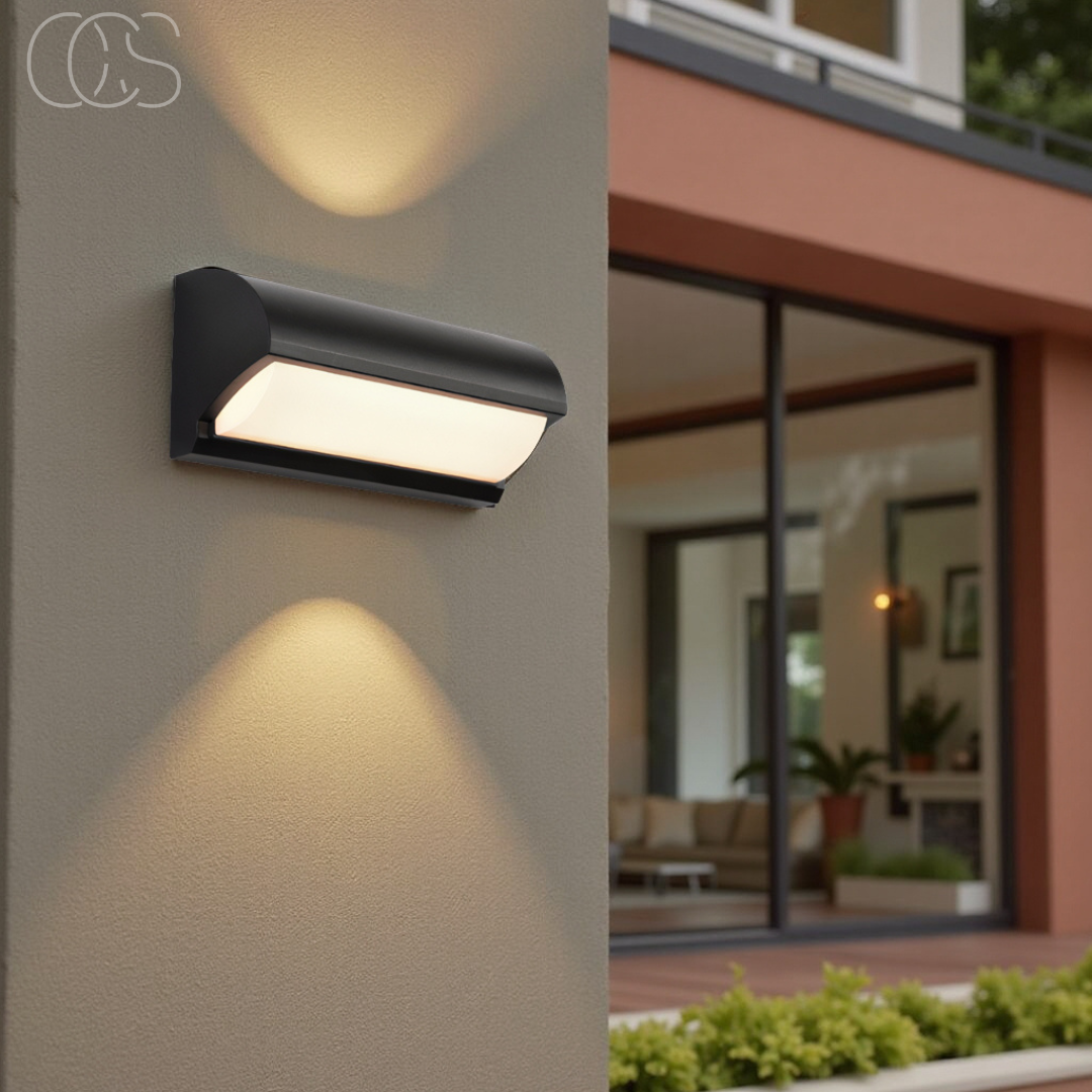 Anakre - Black LED Outdoor Wall Light