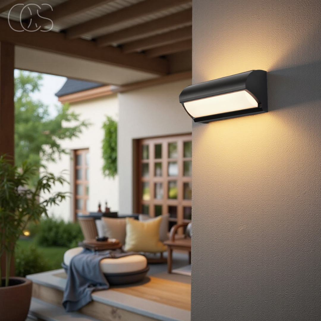 Anakre - Black LED Outdoor Wall Light