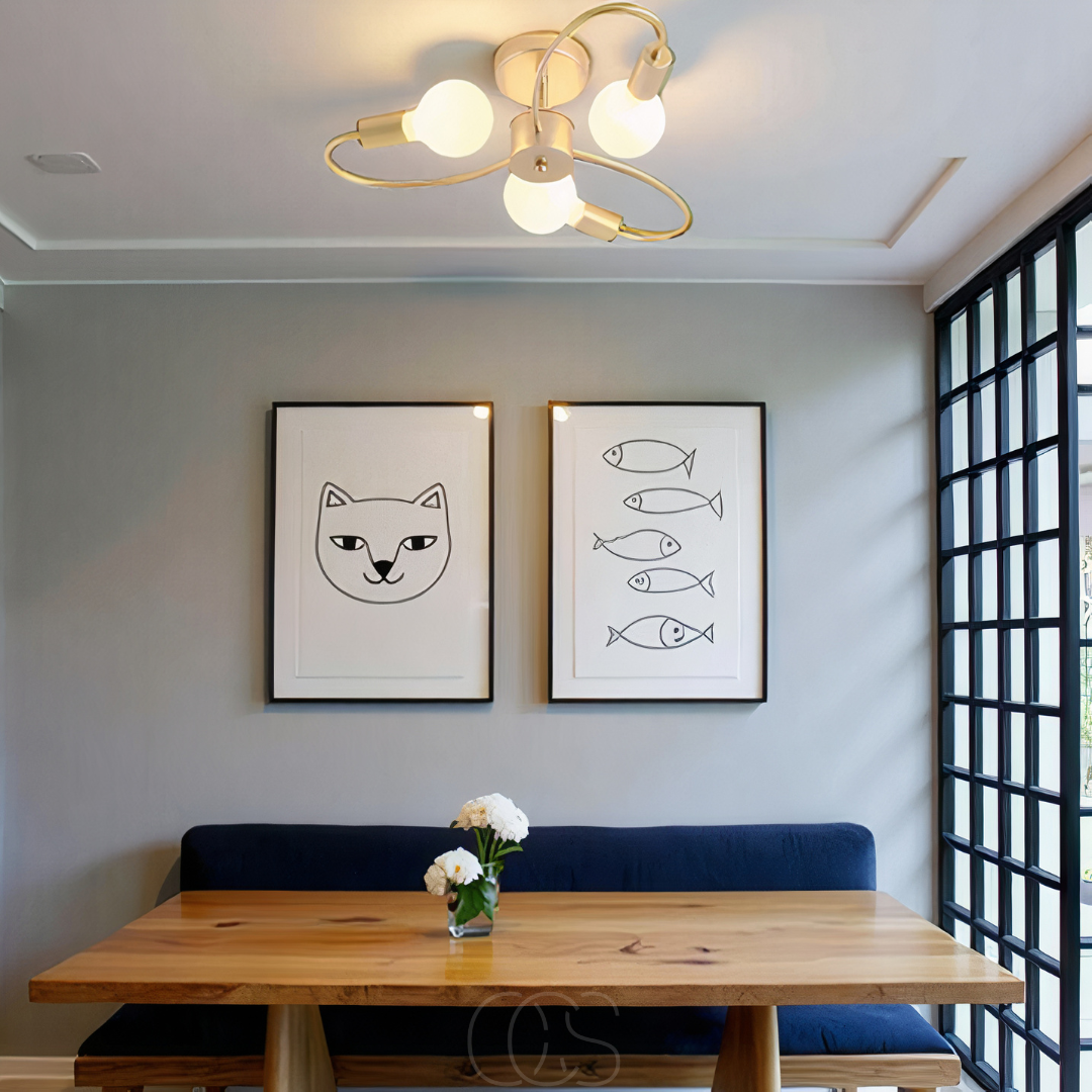 Anakre - Ceiling Lamp with 3 Braided Balls – Modern Design