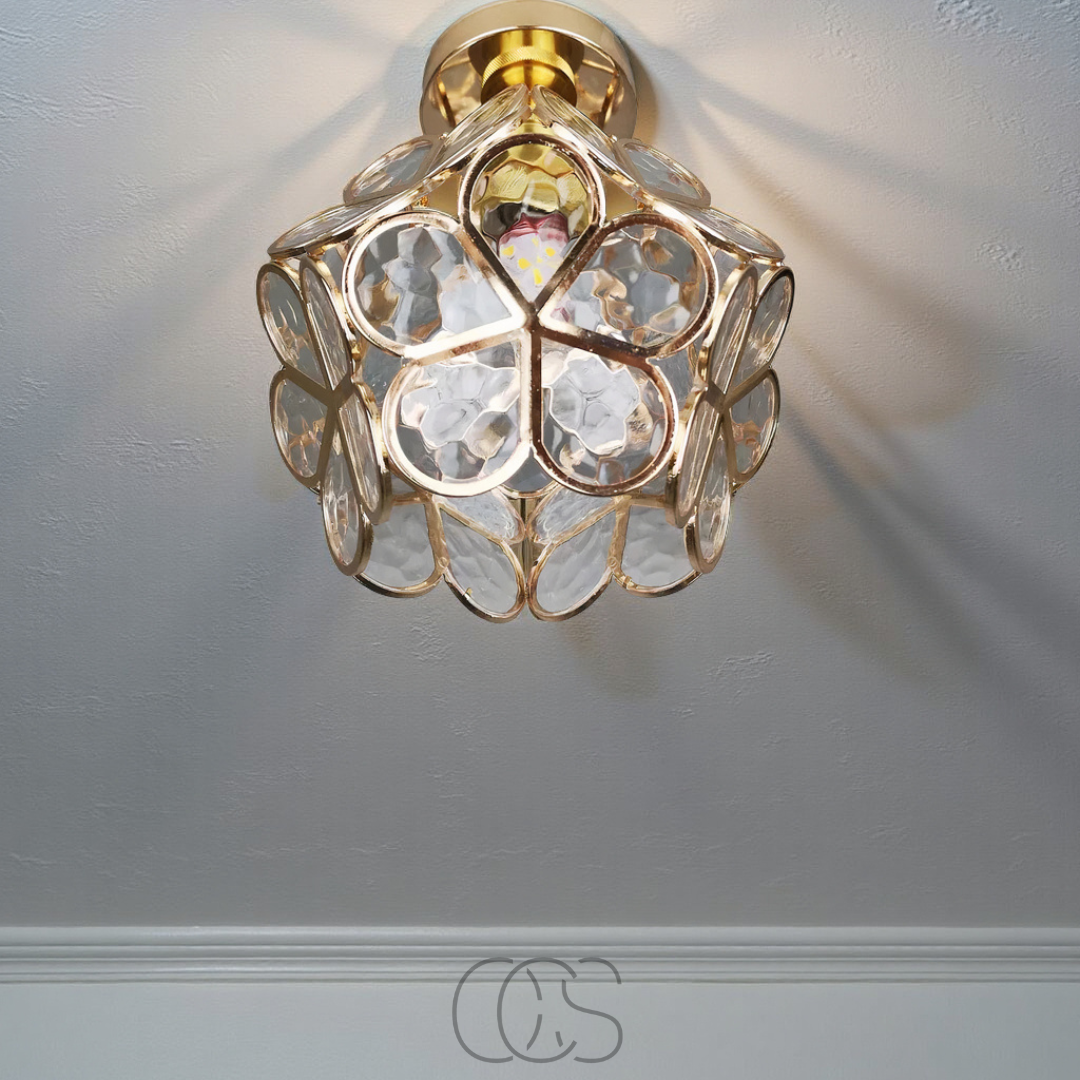 Anakre - Design flower ceiling lamp - Iron & Glass