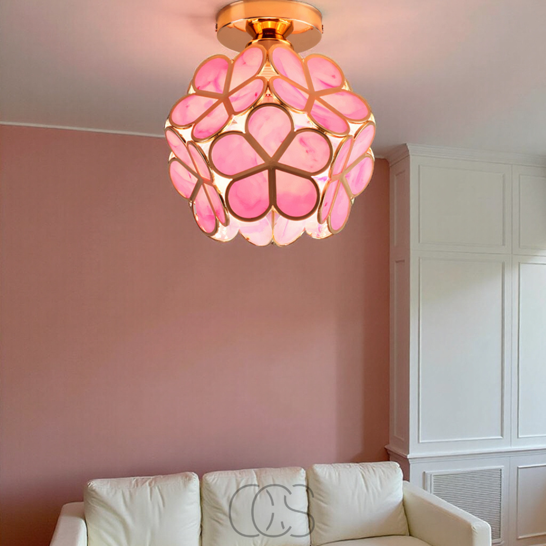 Anakre - Design flower ceiling lamp - Iron & Glass