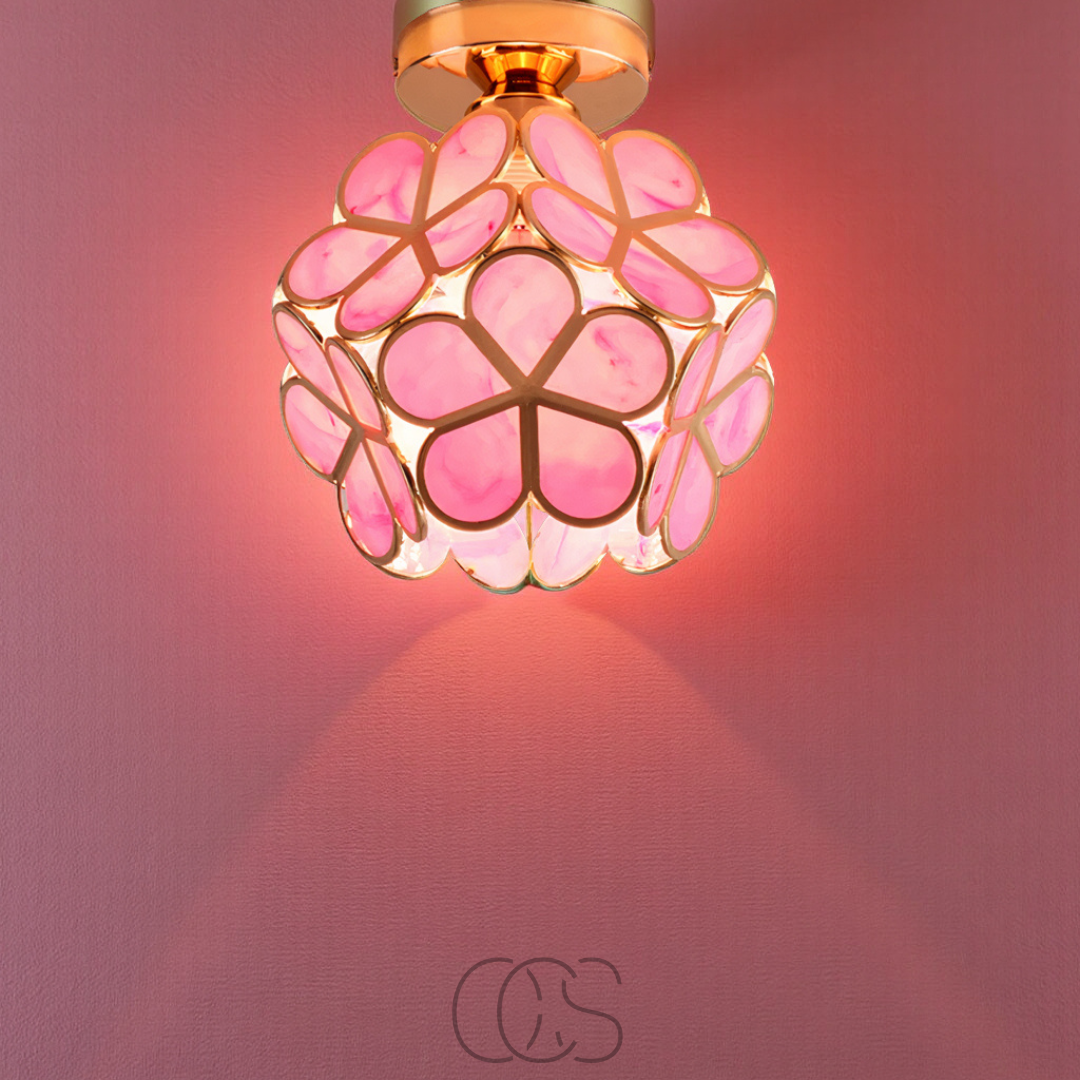 Anakre - Design flower ceiling lamp - Iron & Glass