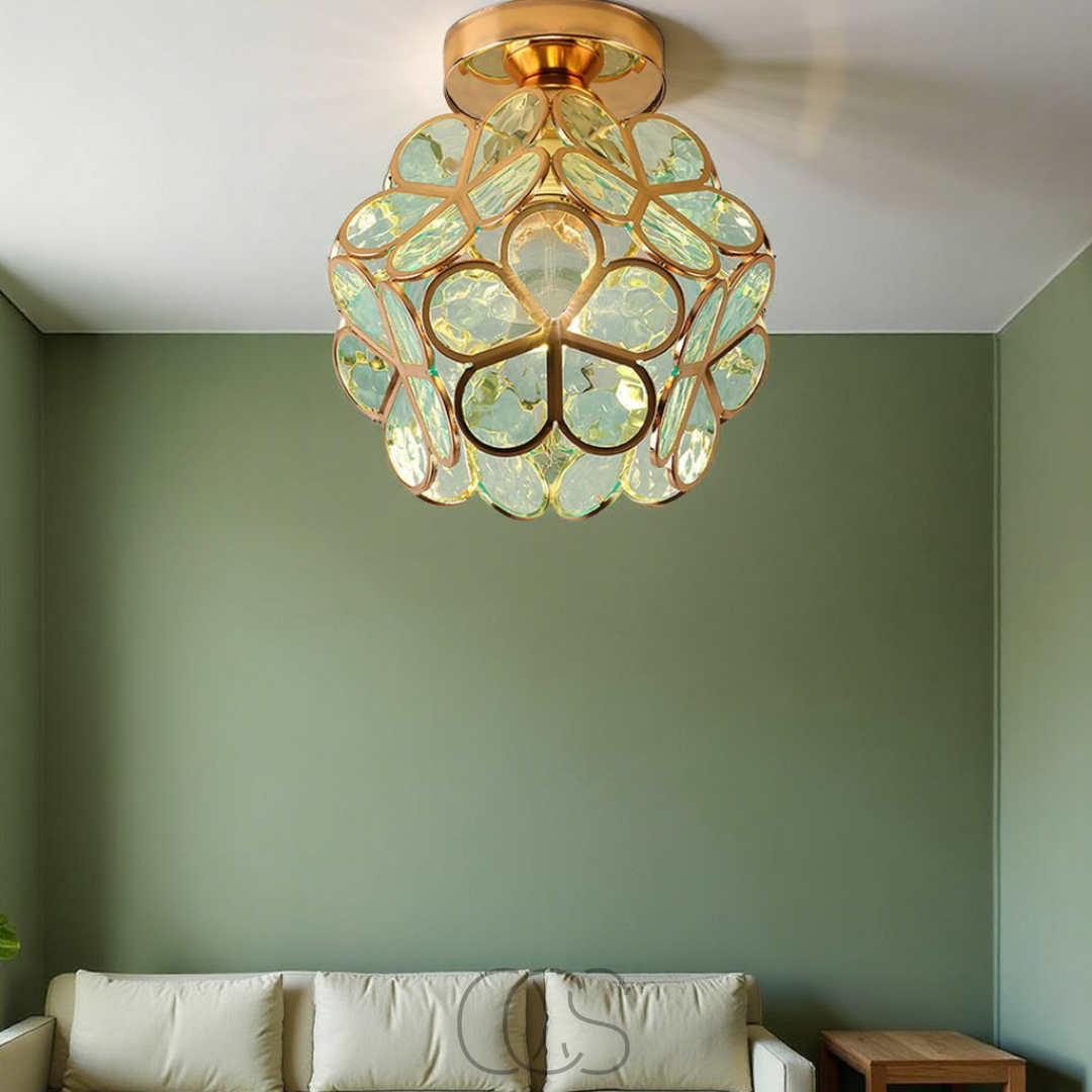Anakre - Design flower ceiling lamp - Iron & Glass