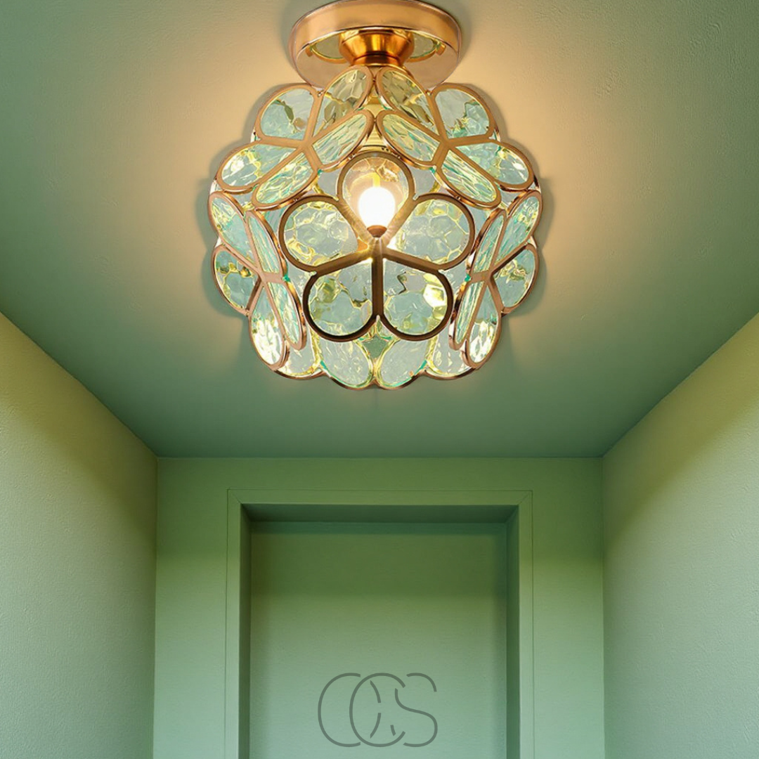 Anakre - Design flower ceiling lamp - Iron & Glass