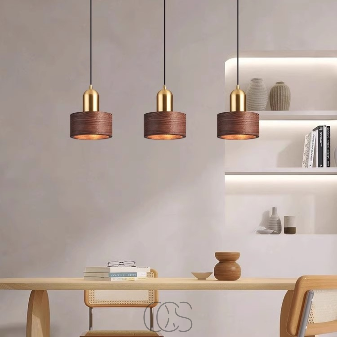 Anakre - Design pendant lamp with gold accent