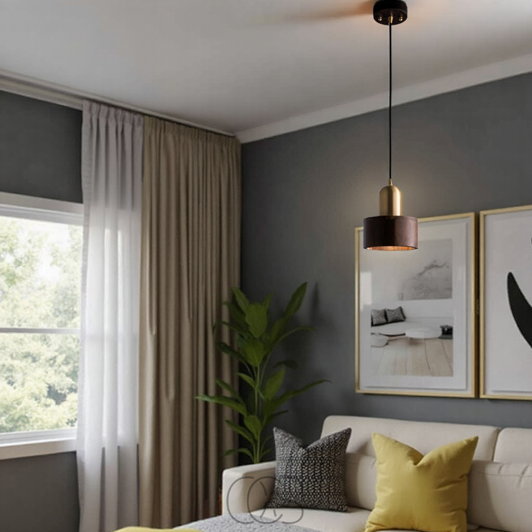 Anakre - Design pendant lamp with gold accent