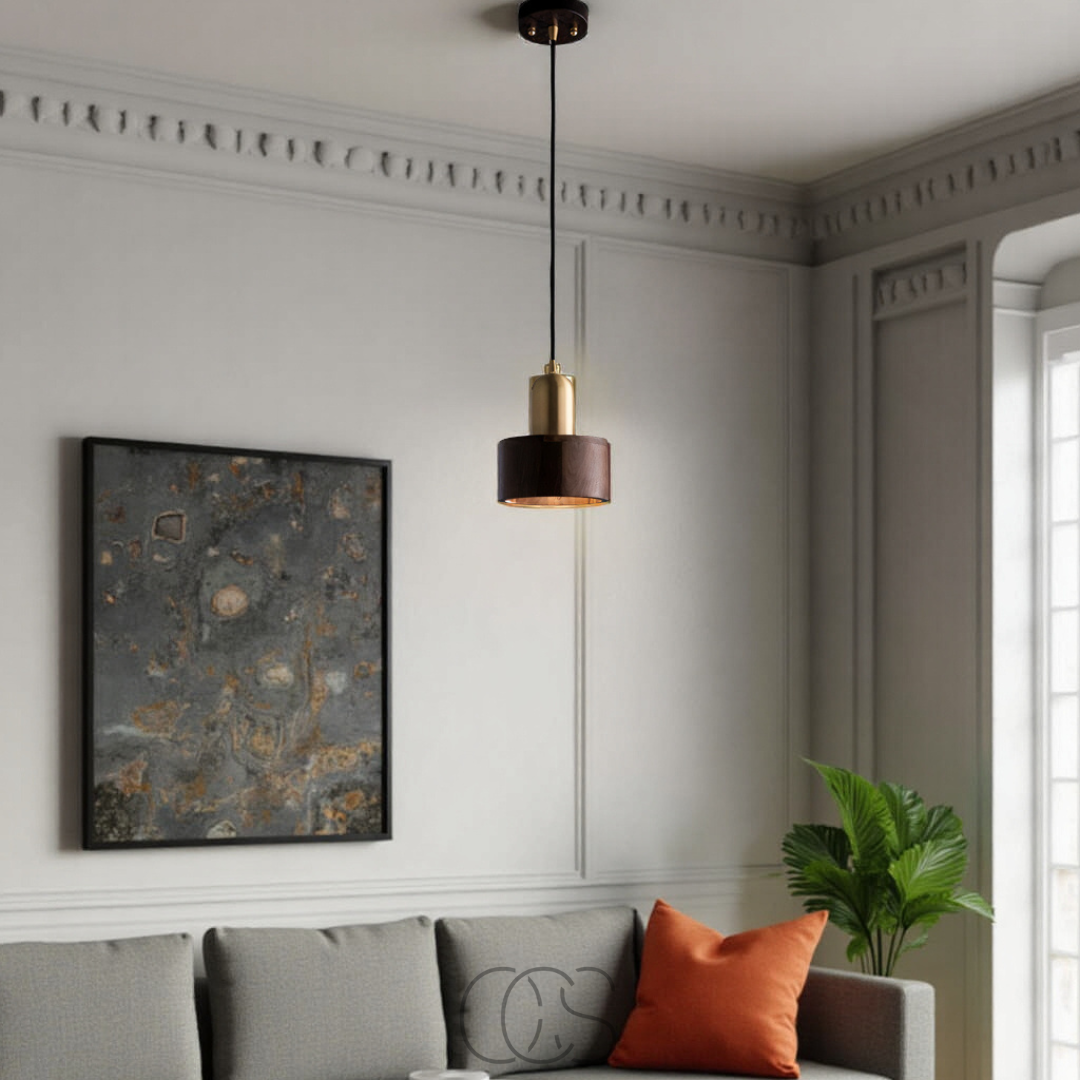 Anakre - Design pendant lamp with gold accent