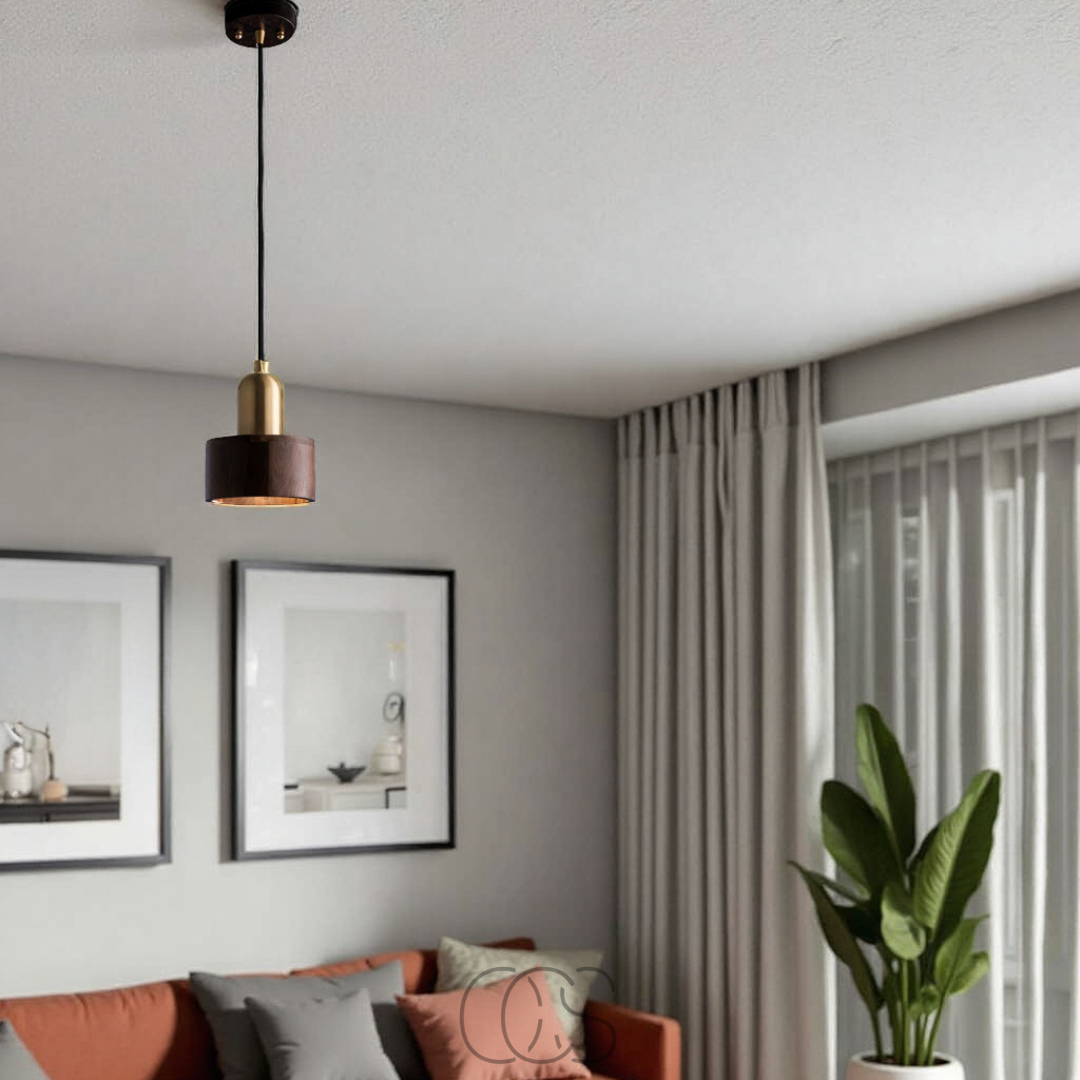 Anakre - Design pendant lamp with gold accent
