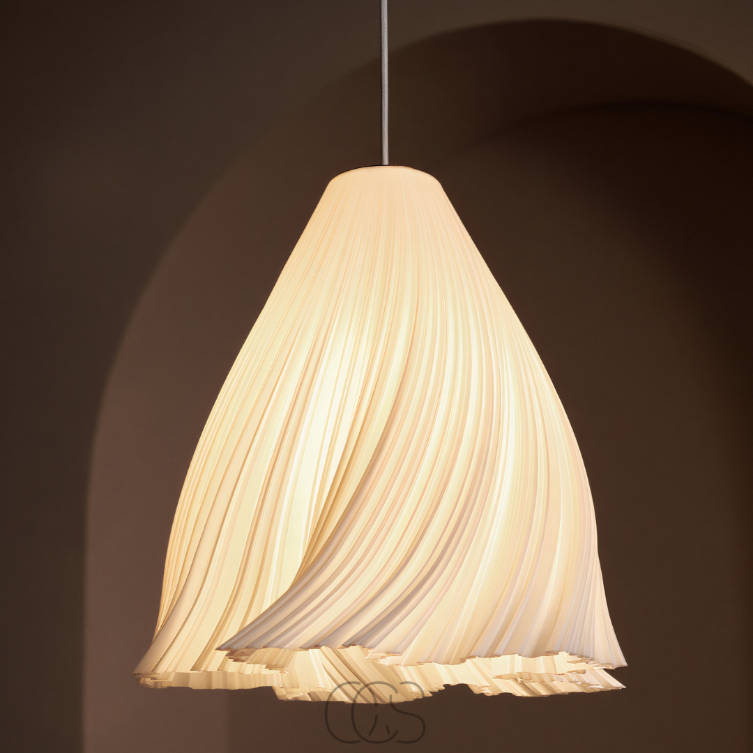 Anakre - Fanning Stoff Taklampe - Moderne Tekstiler