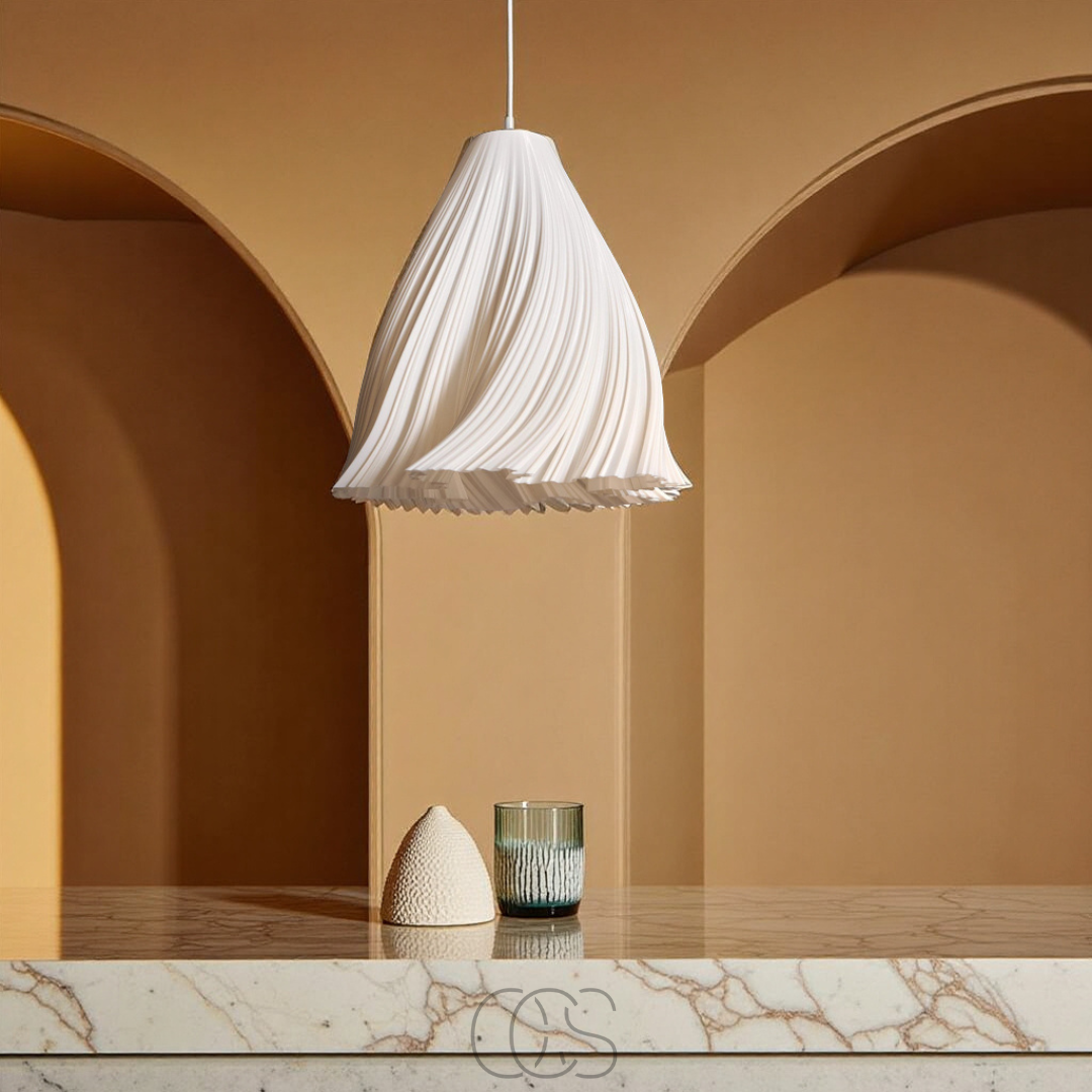 Anakre - Fanning Stoff Taklampe - Moderne Tekstiler