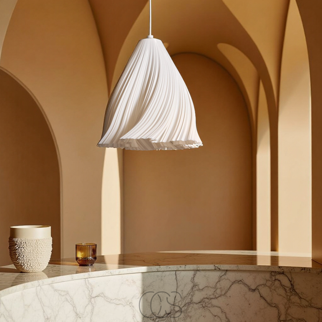 Anakre - Fanning Stoff Taklampe - Moderne Tekstiler