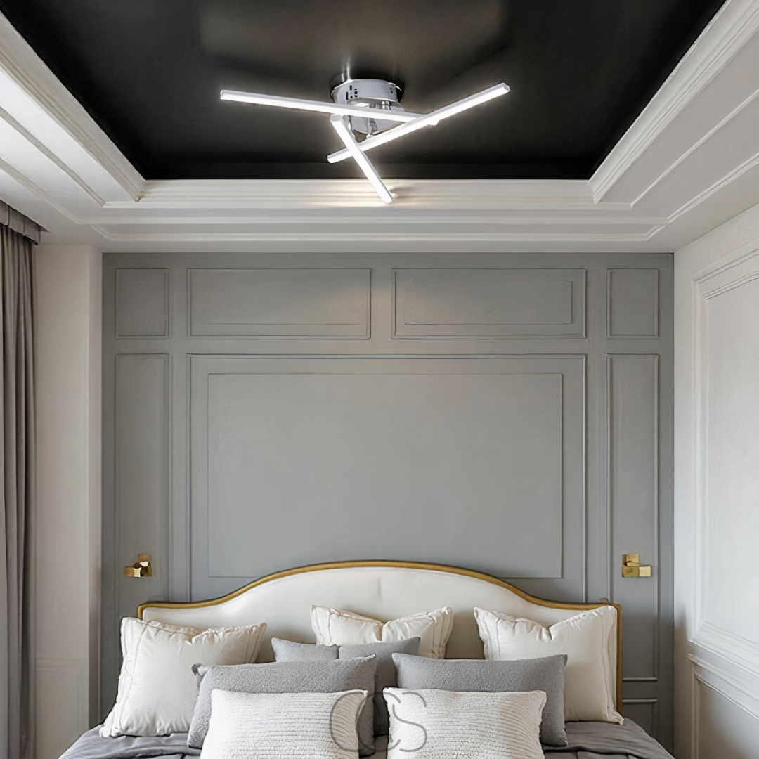 Anakre - LED taklampe trekantet - satin nikkel designlampe