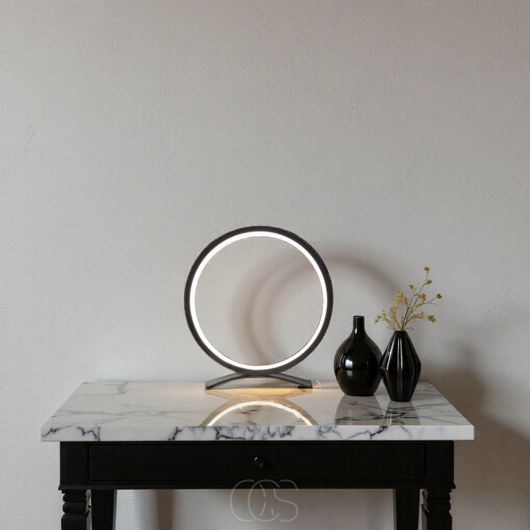 Anakre - Lampe de table à anneau LED - Design moderne minimaliste