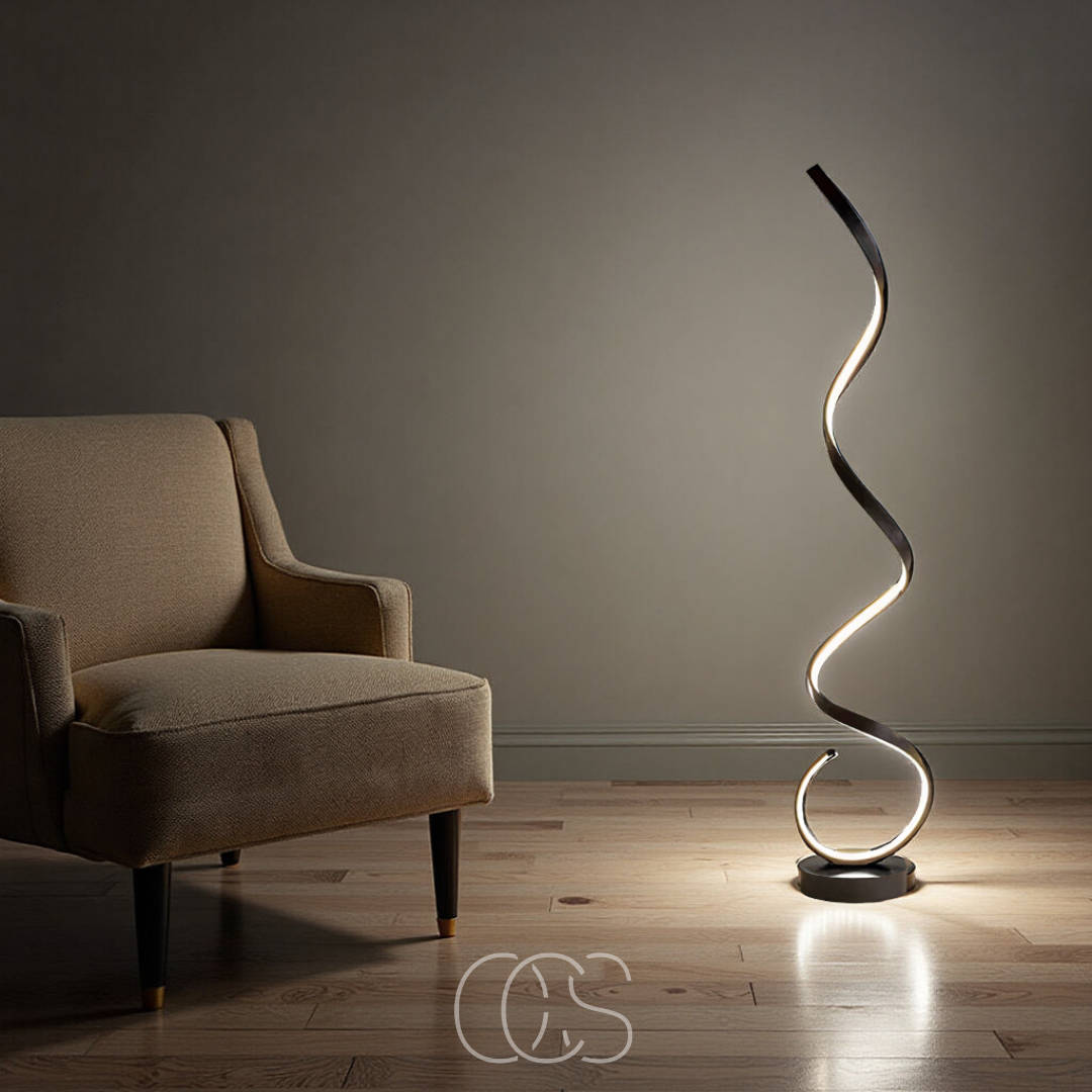 Anakre - LED spiral gulvlampe dimbar