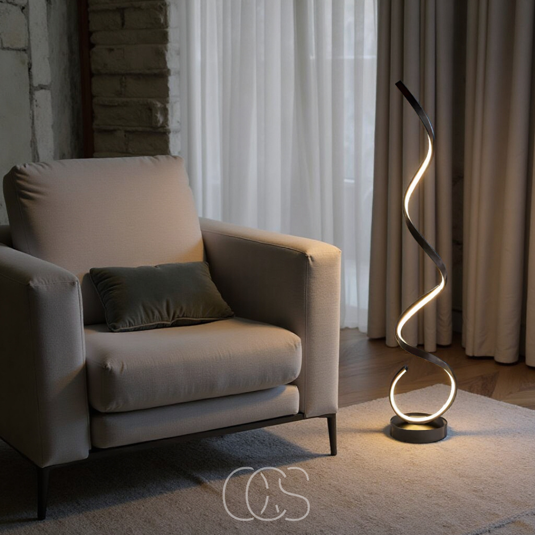 Anakre - LED spiral gulvlampe dimbar
