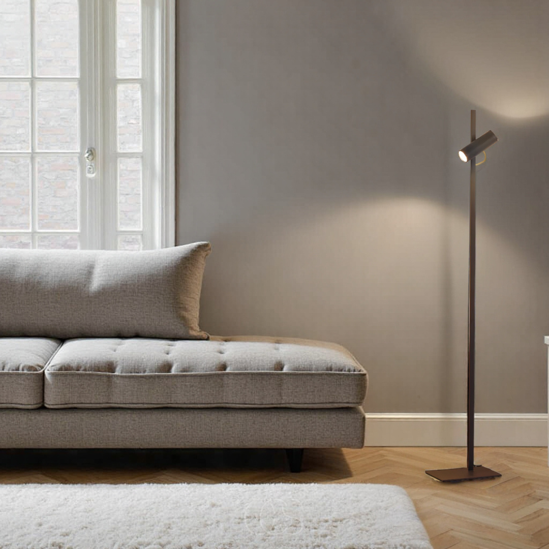 Anakre - LED gulvlampe med spotlys - leselampe