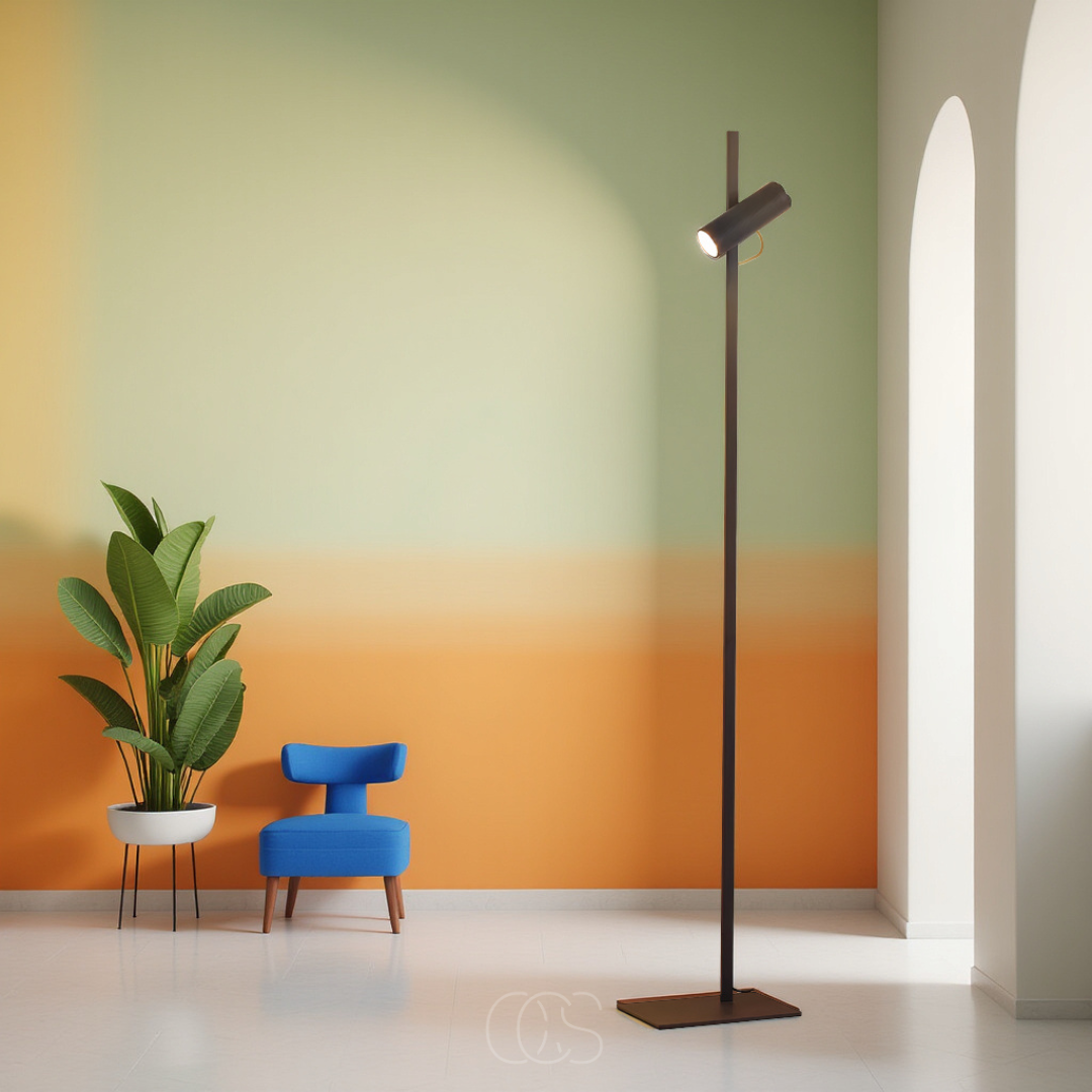 Anakre - LED gulvlampe med spotlys - leselampe