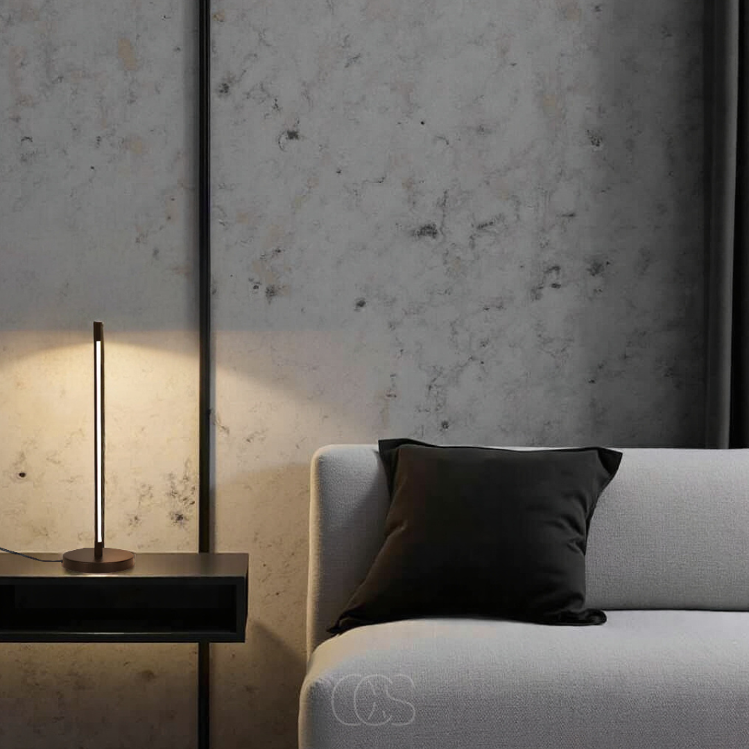 Anakre - Minimalistisk LED Bordlampe - Moderne Matt Svart Aluminium