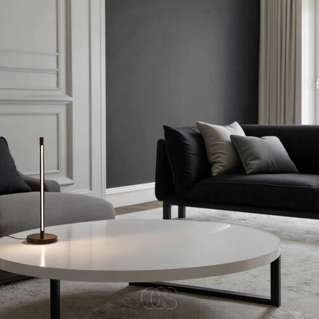 Anakre - Minimalist LED Table Lamp - Modern Matte Black Aluminum