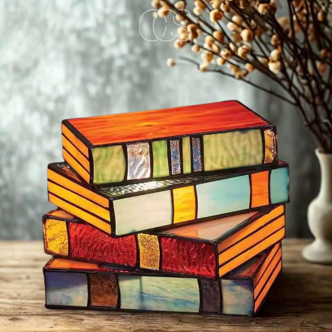 Anakre - Mosaic Book Lamp - Wireless Tiffany Table Lamp