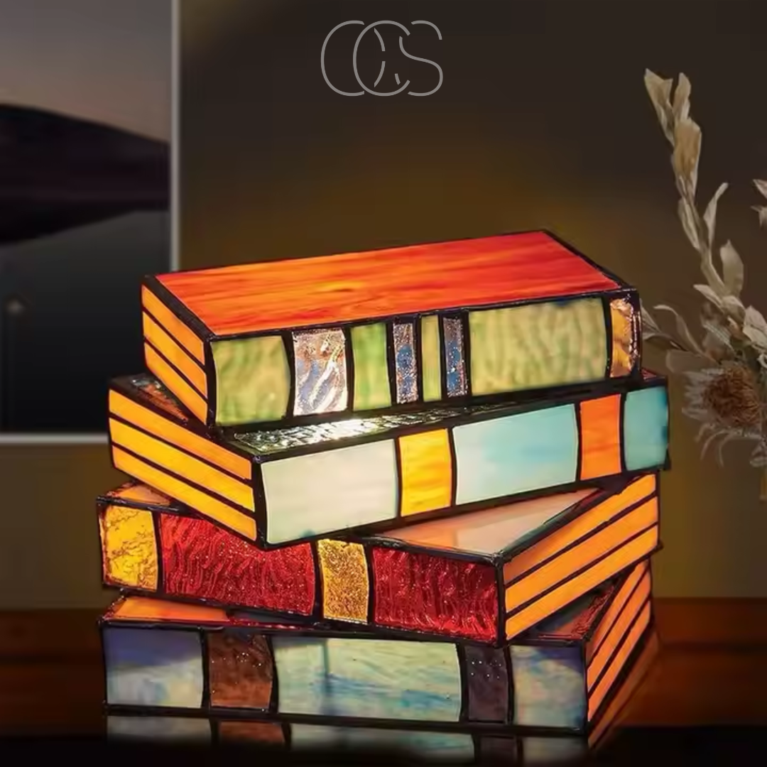 Anakre - Mosaic Book Lamp - Wireless Tiffany Table Lamp