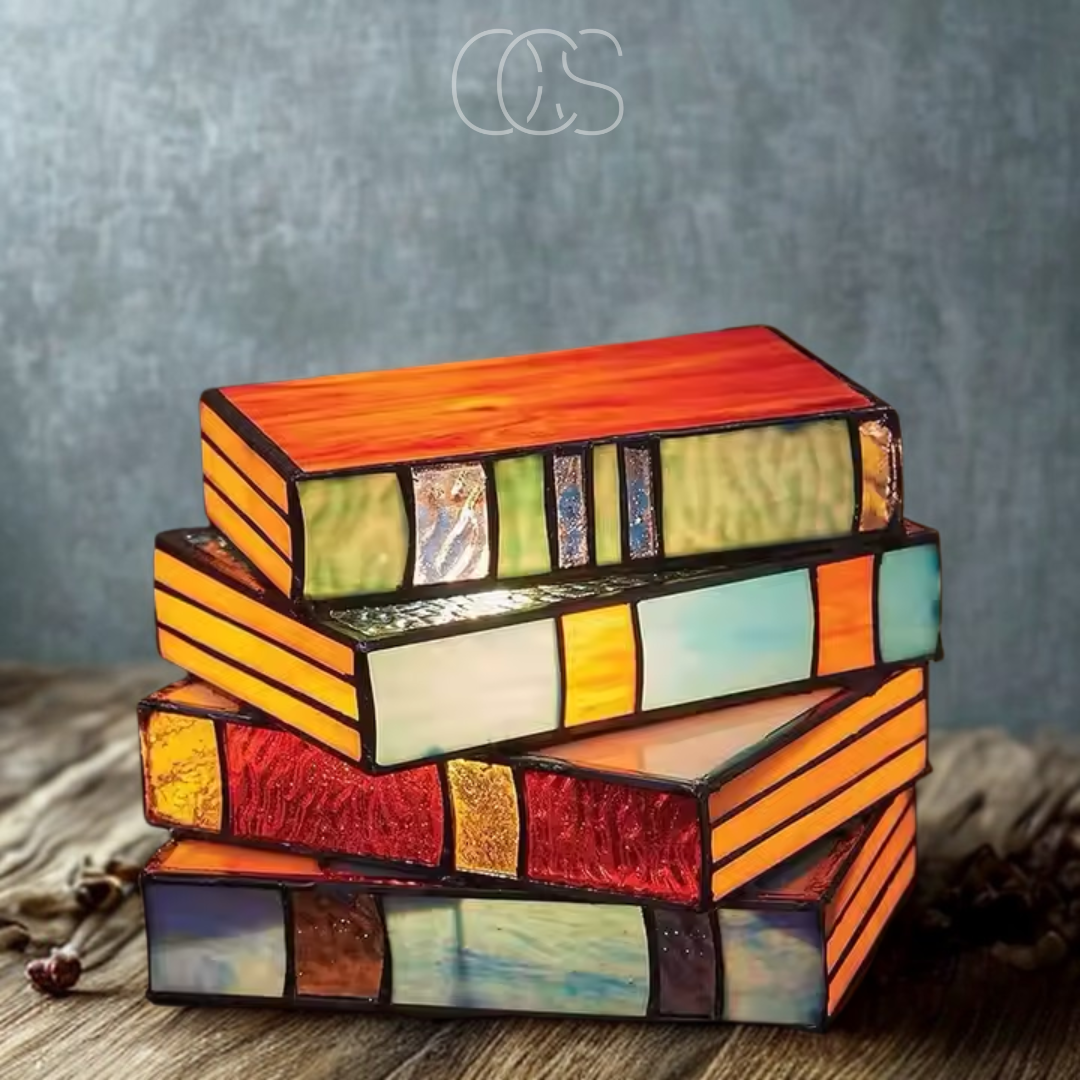 Anakre - Mosaic Book Lamp - Wireless Tiffany Table Lamp