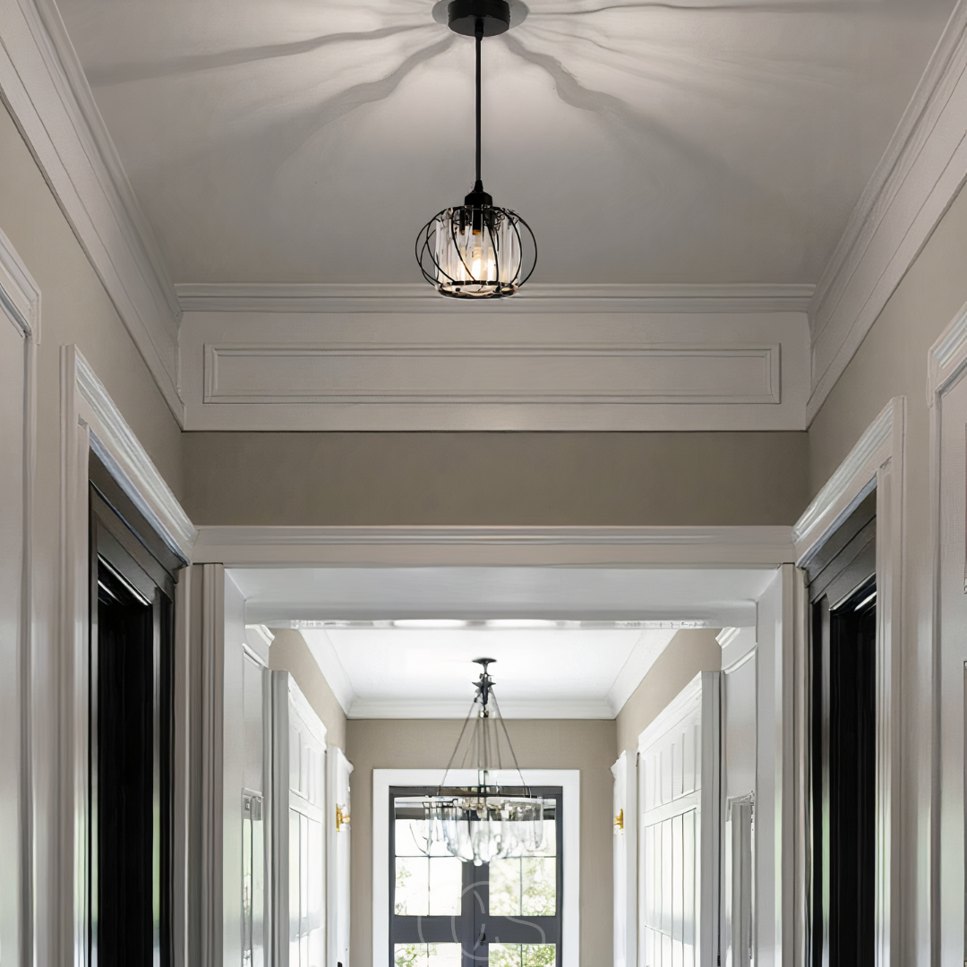Anakre - Nordic Pendant Lamp with Spherical Glass - Black Design