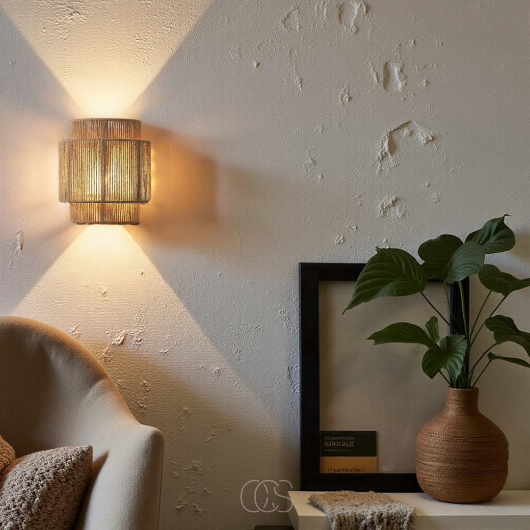 Anakre - Rattan Boho Wall Lamp