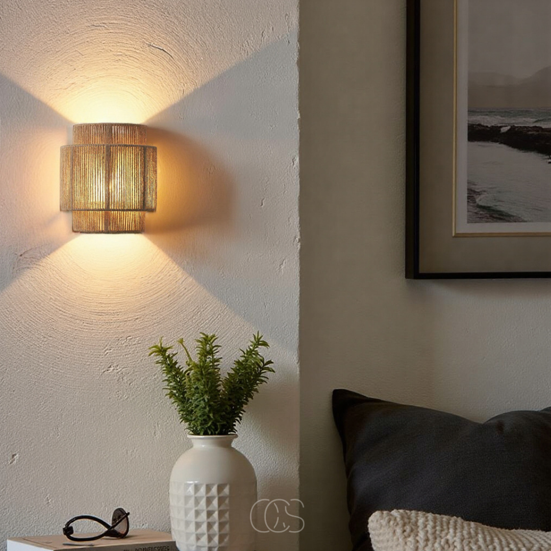 Anakre - Rattan Boho Wall Lamp