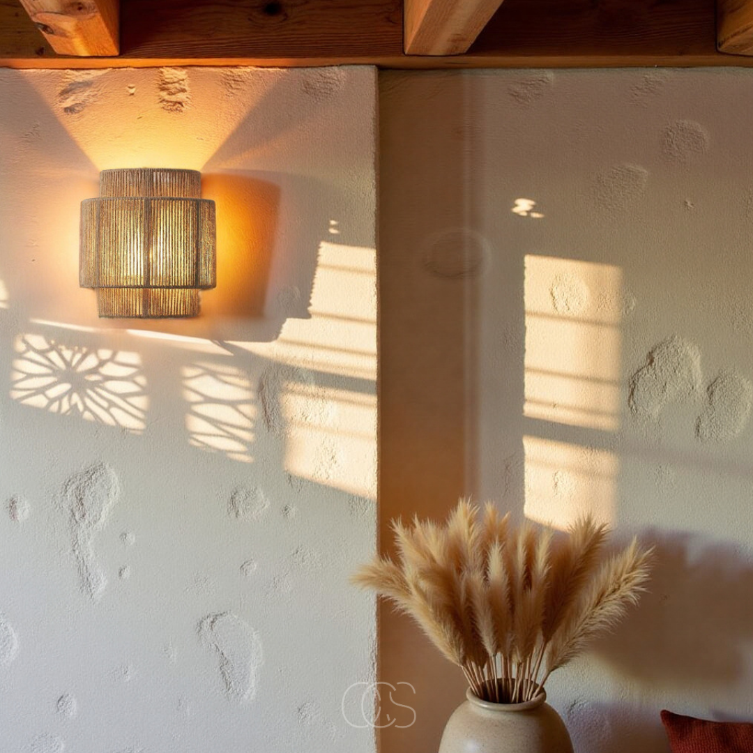 Anakre - Rattan Boho Wall Lamp