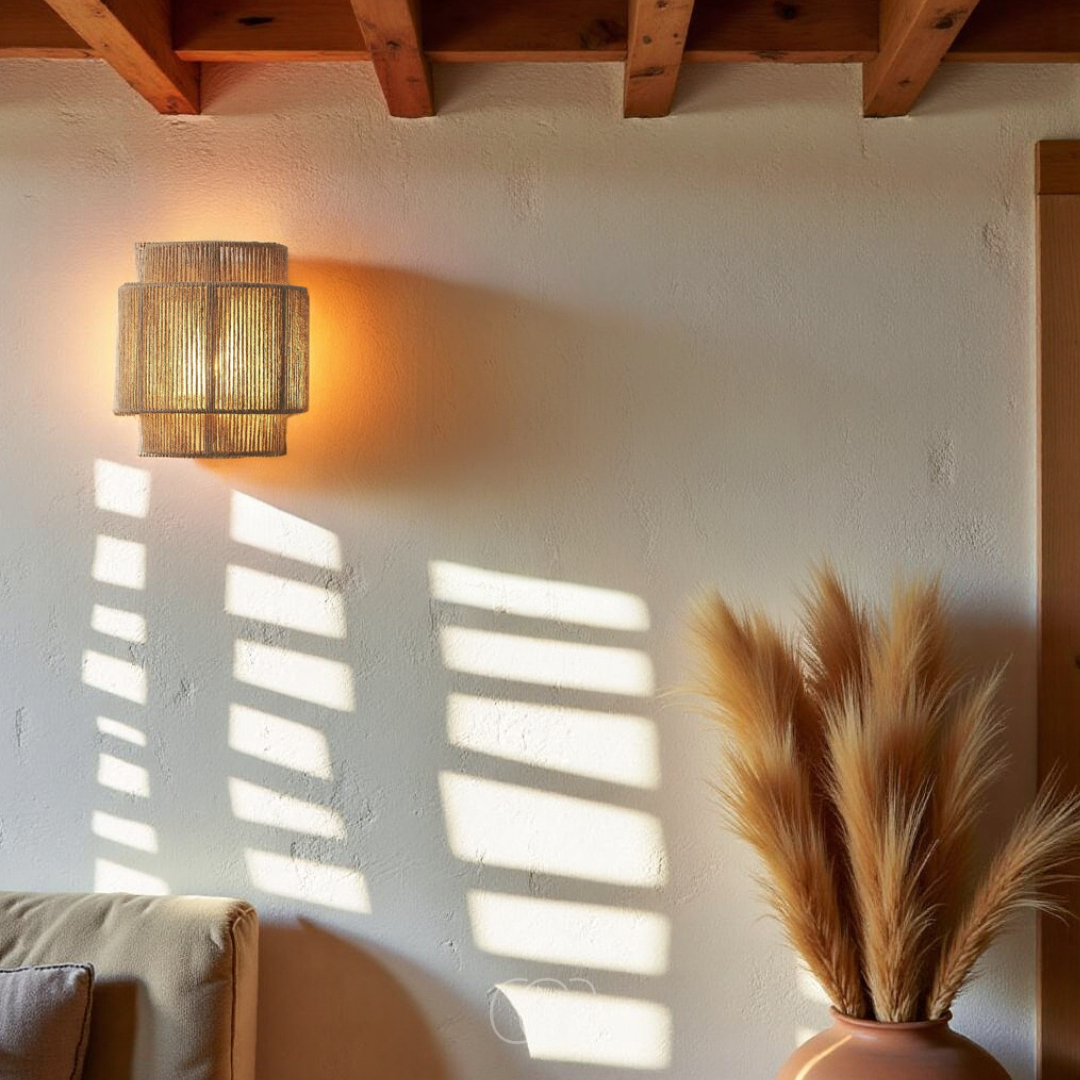 Anakre - Rattan Boho Wall Lamp