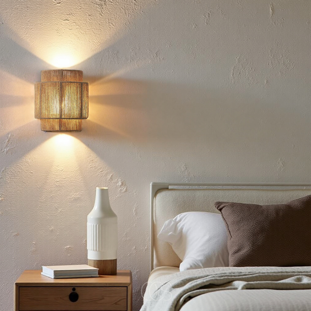 Anakre - Rattan Boho Wall Lamp