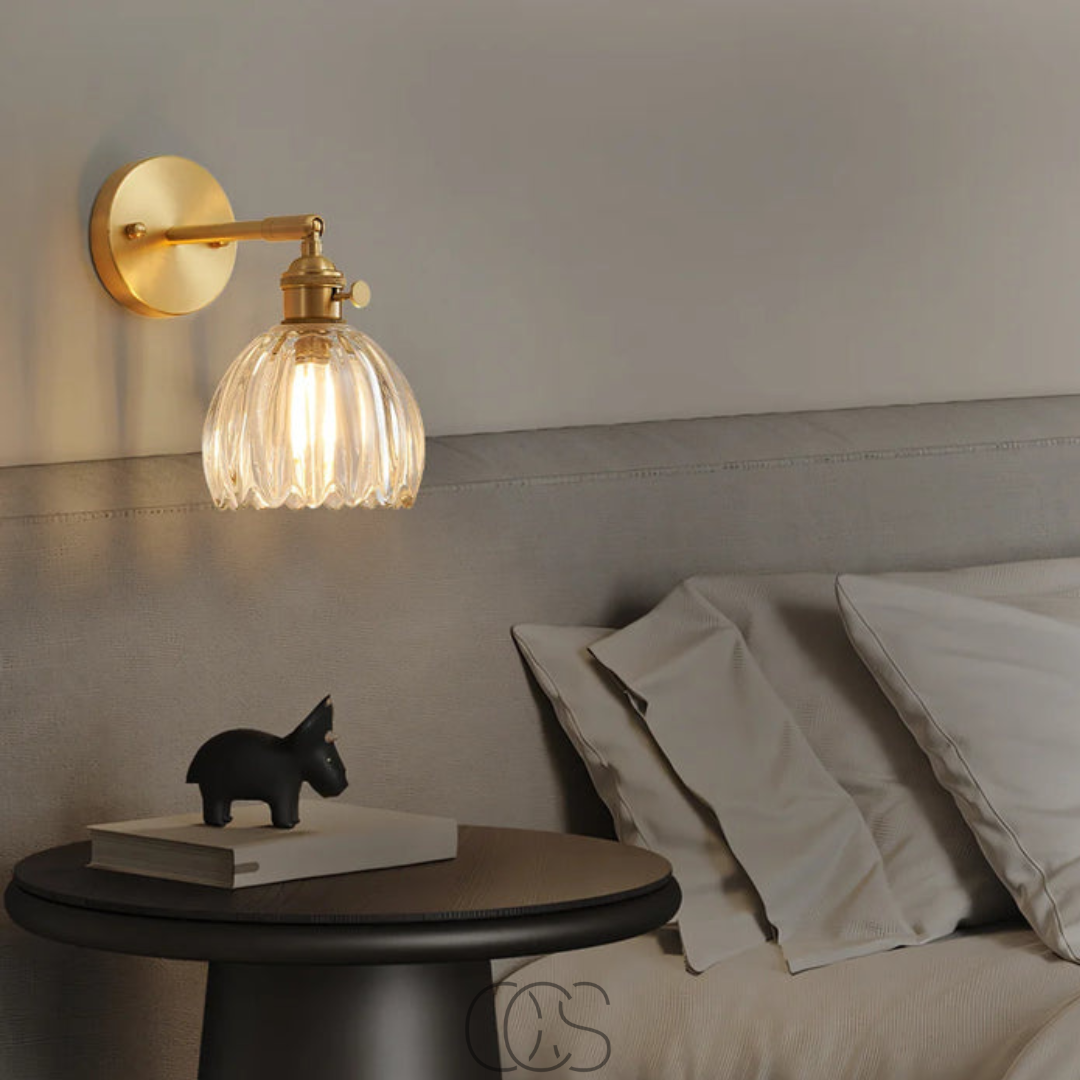 Anakre - Retro Wall Lamp with Glass Tulip Shade
