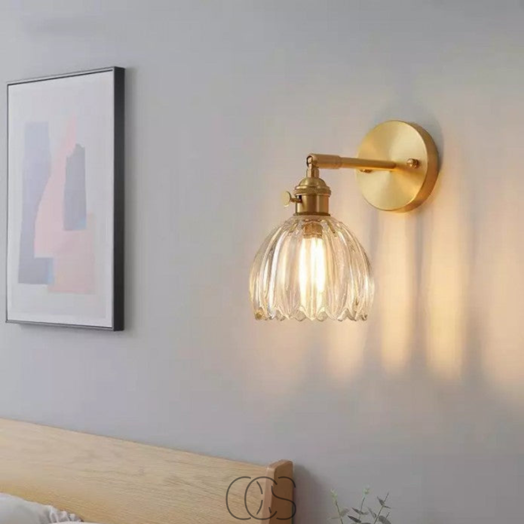 Anakre - Retro Wall Lamp with Glass Tulip Shade