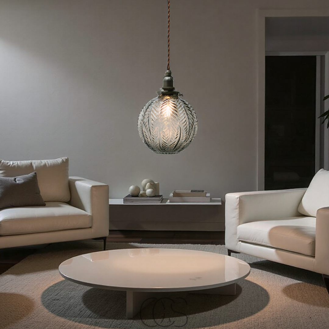 Anakre - Round Pendant Lamp Glass - Smoke Color
