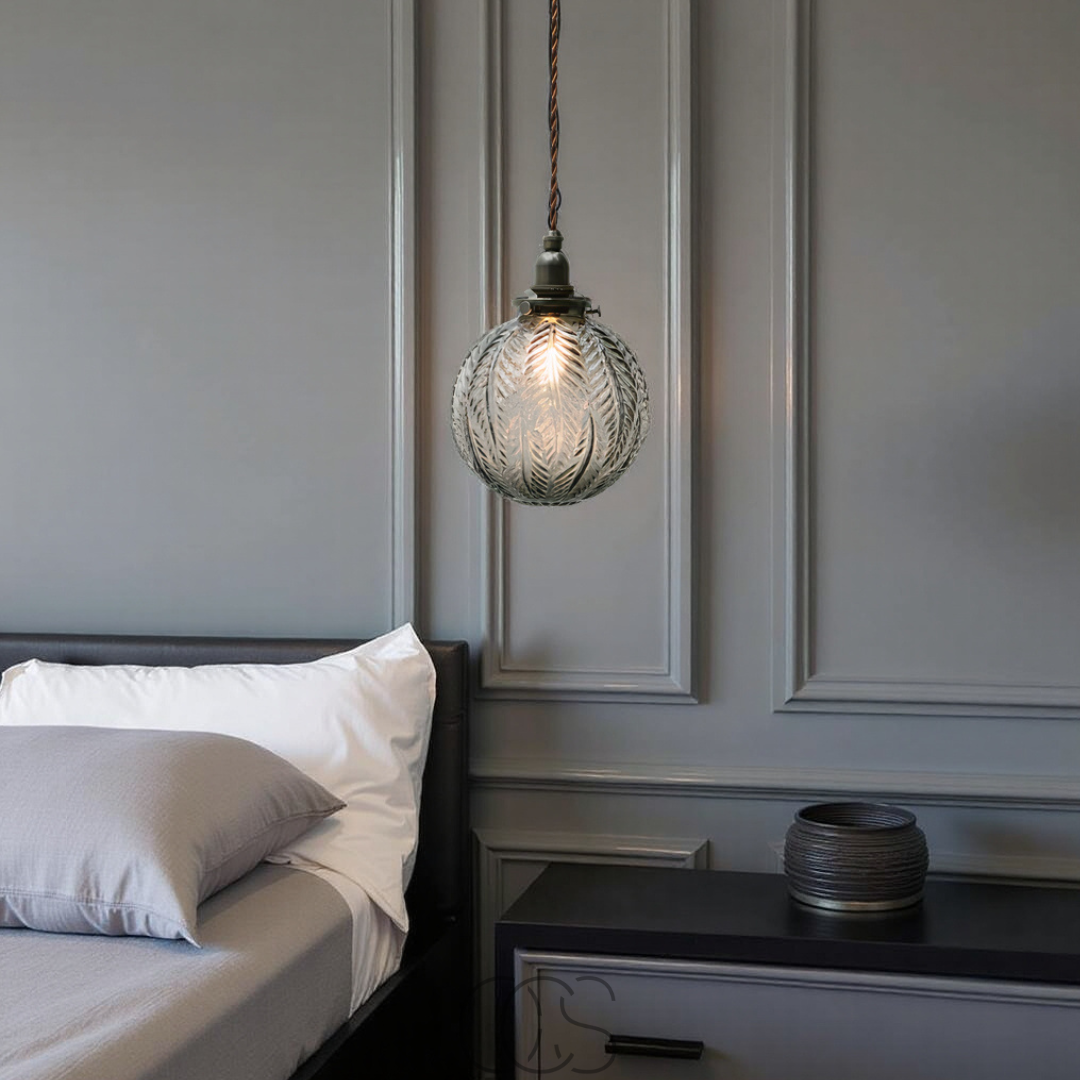 Anakre - Round Pendant Lamp Glass - Smoke Color