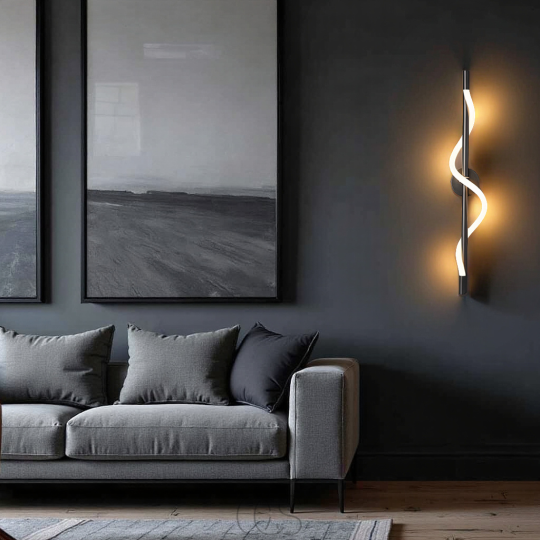 Anakre - Slim LED wall lamp - Black aluminum