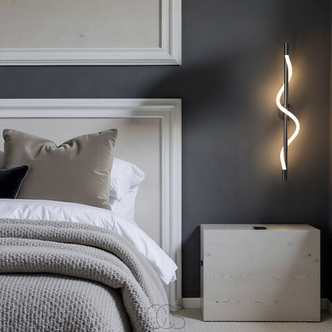 Anakre - Slim LED wall lamp - Black aluminum