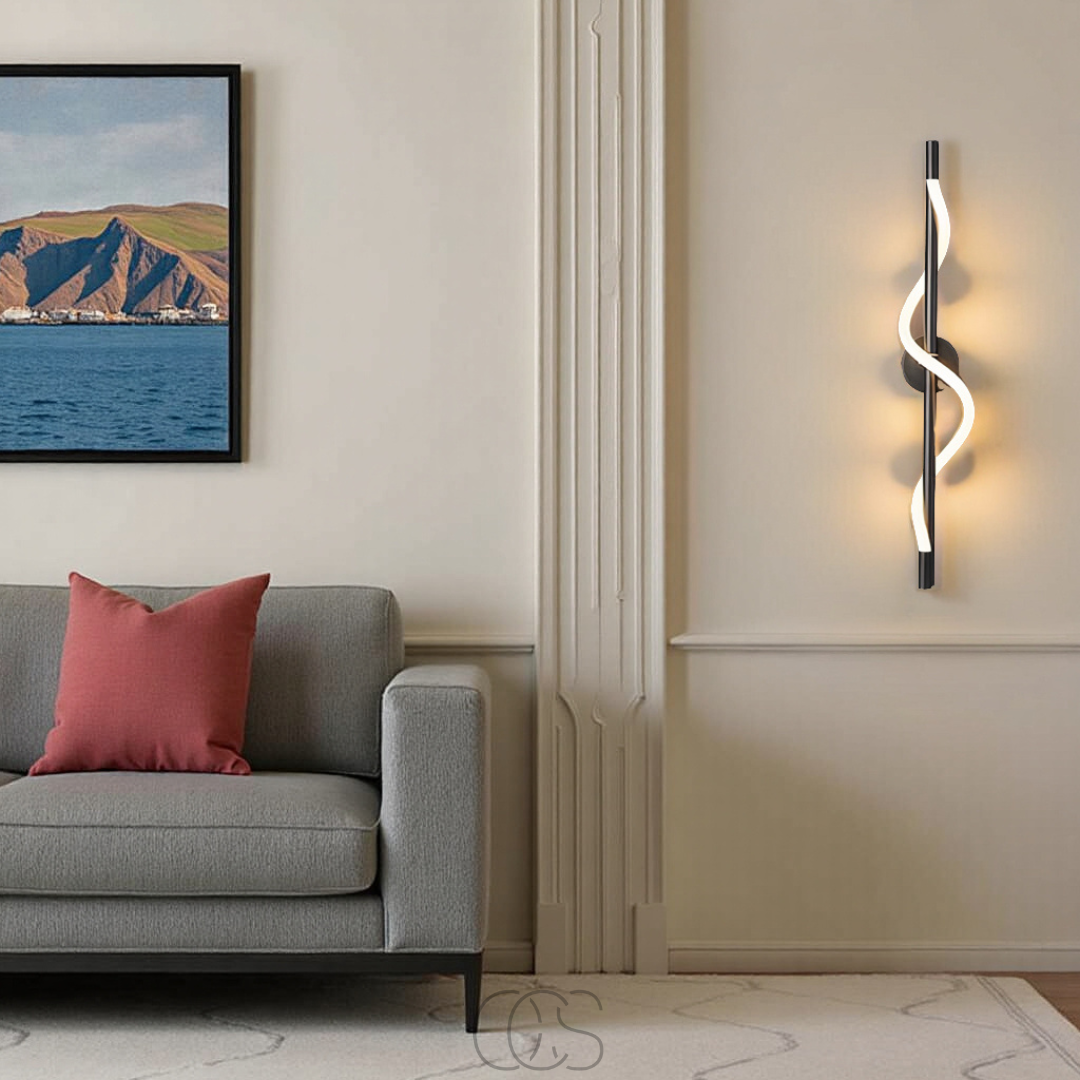 Anakre - Slim LED wall lamp - Black aluminum