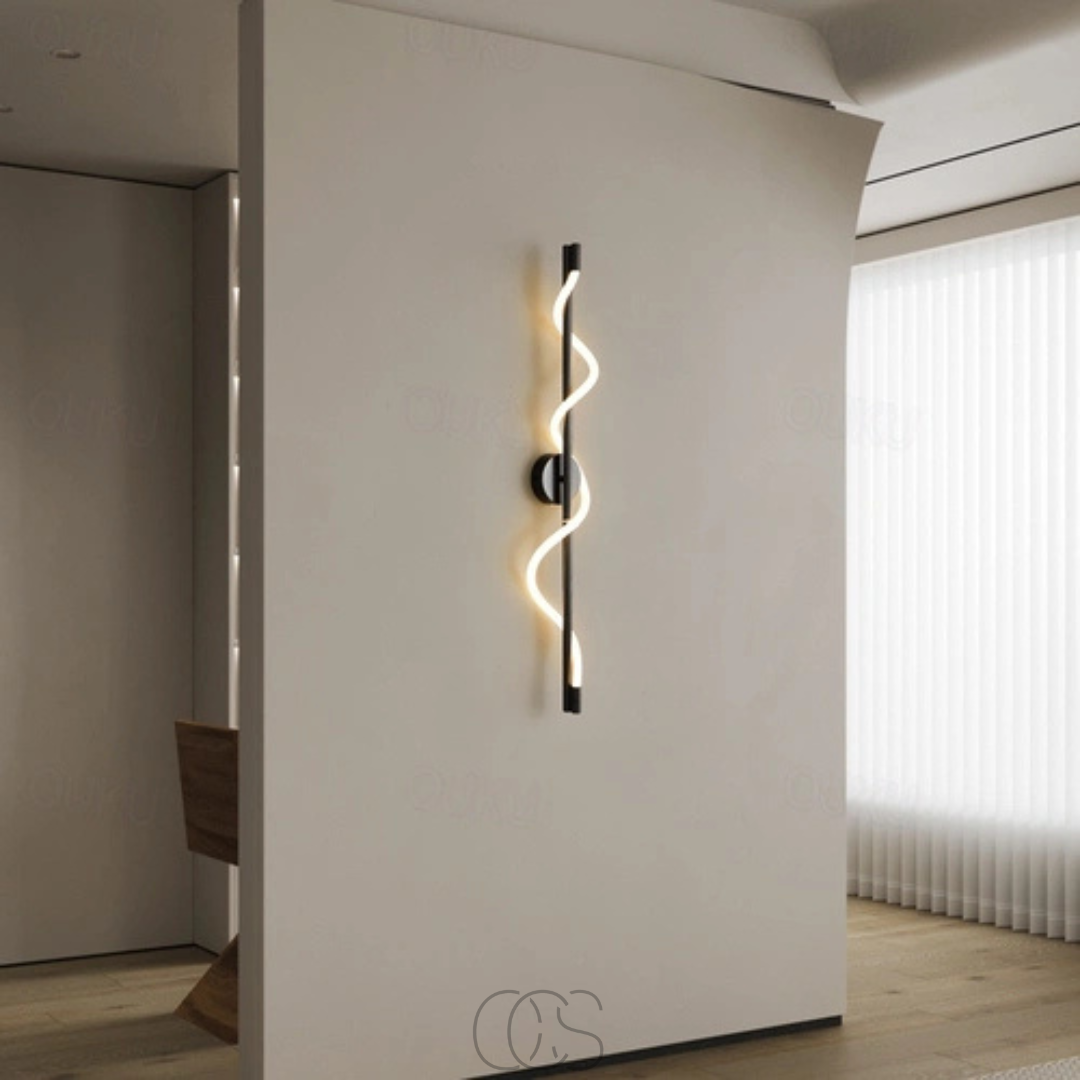 Anakre - Slim LED wall lamp - Black aluminum