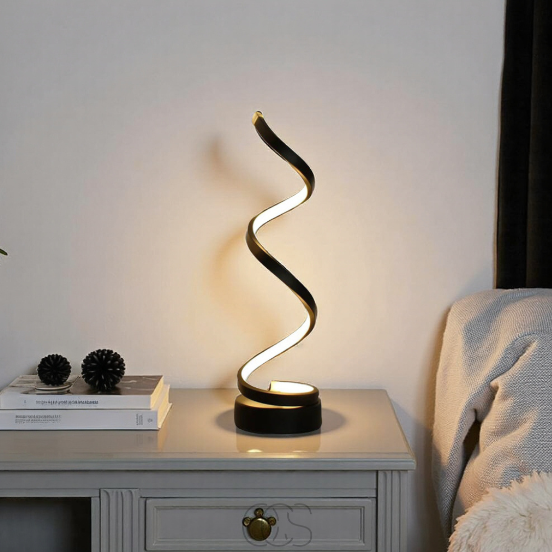 Anakre - Spiral Lamp – modern design with 3 light colors & energy-efficient LED