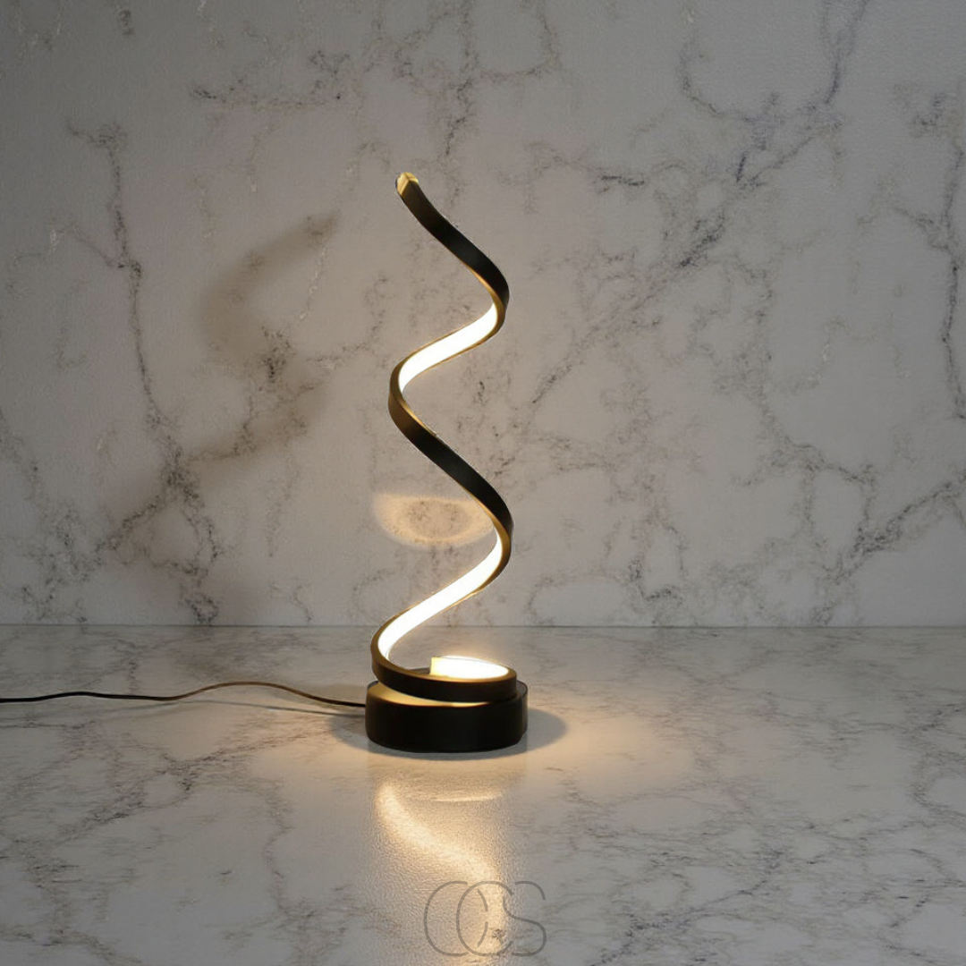 Anakre - Spiral Lamp – modern design with 3 light colors & energy-efficient LED