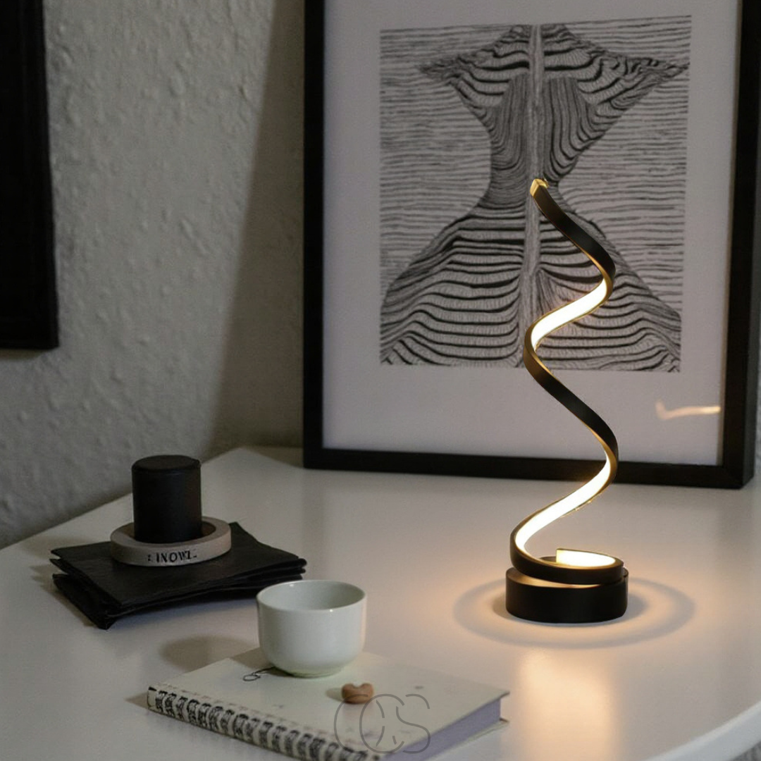 Anakre - Spiral Lamp – modern design with 3 light colors & energy-efficient LED