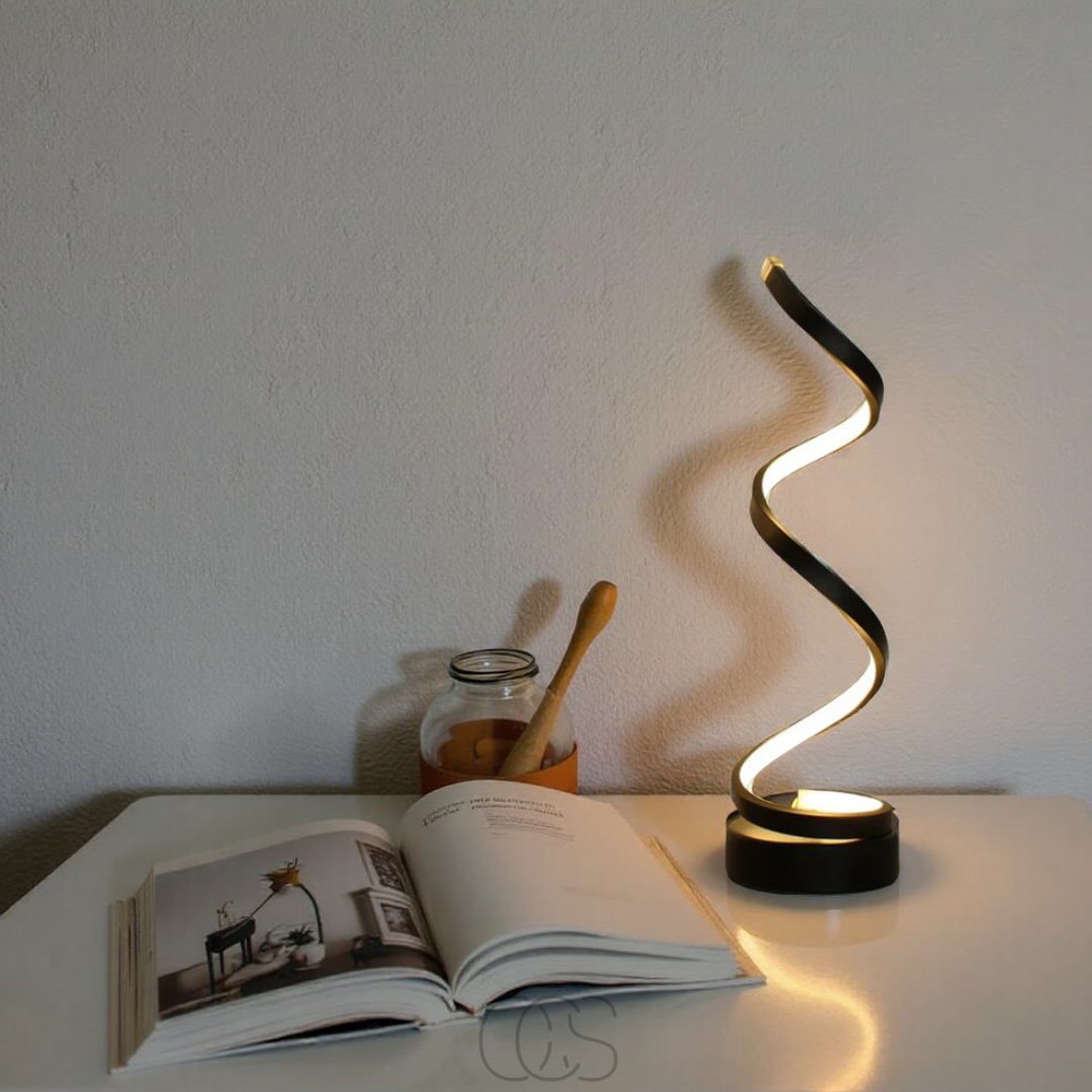 Anakre - Spiral Lamp – modern design with 3 light colors & energy-efficient LED